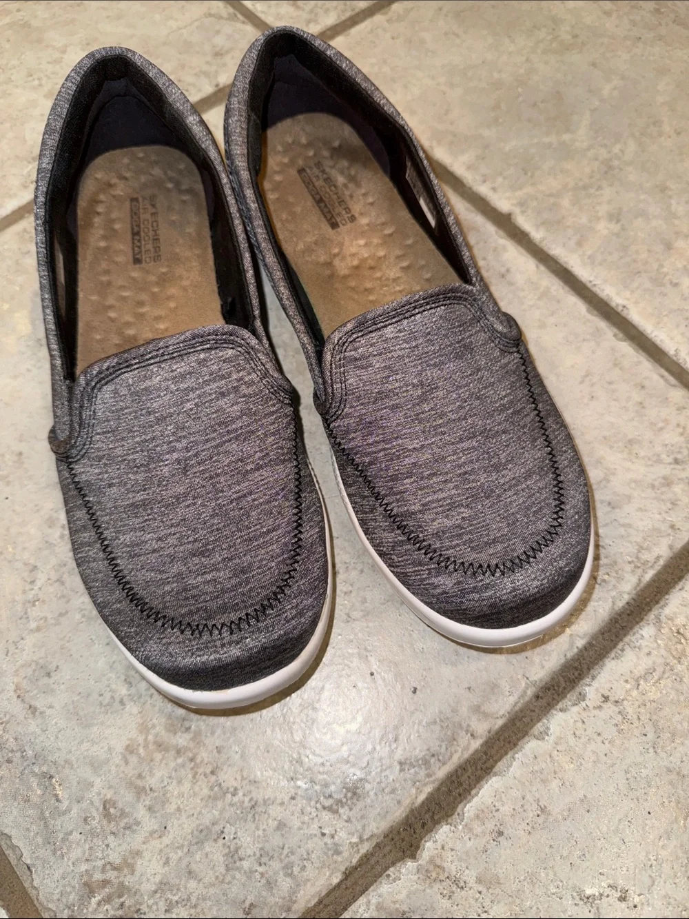 Skechers Casual Slip-On Shoes in Heathered Gray